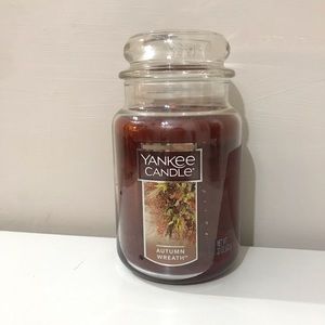 Brand new Autumn Wreath Yankee Candle large 22oz jar candle